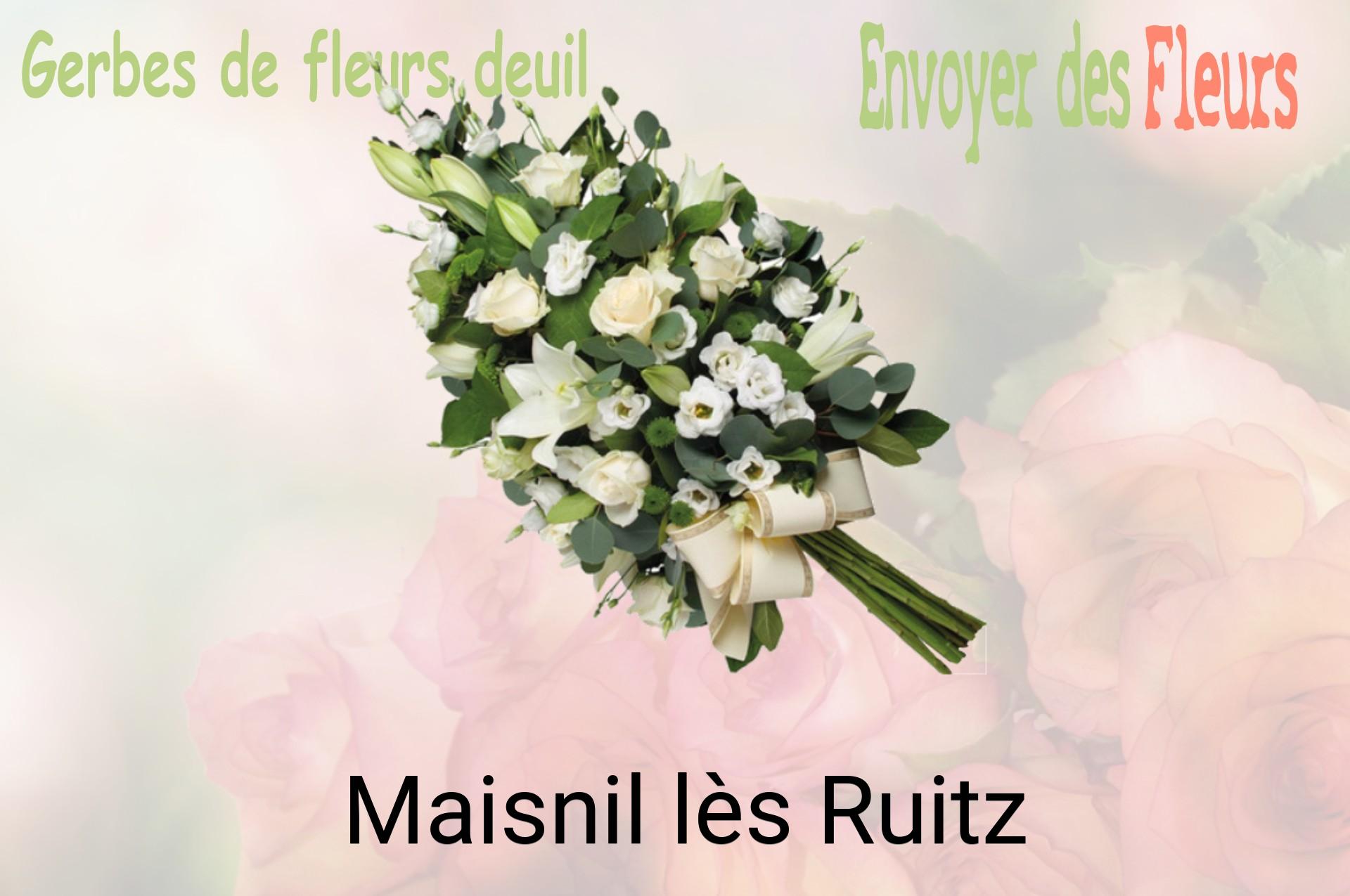 Gerbe de fleurs de deuil livrée à Maisnil-lès-Ruitz